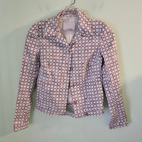 Prada Milano Designer Geometric Printed Blazer Style Button-Up Jacket Size 38IT - Picture 3 of 16